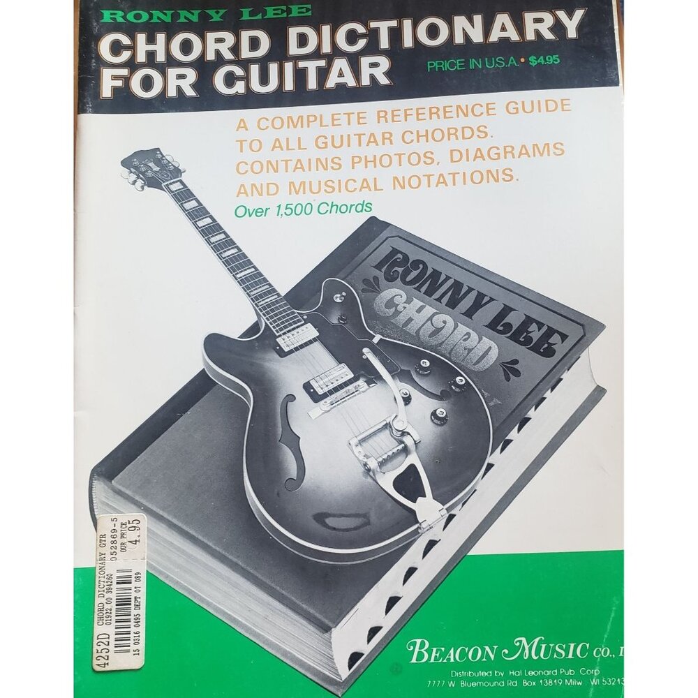 Ronny Lee Guitar Chord Dictionary Over1500‎ Chords Diagrams & Musical Notations